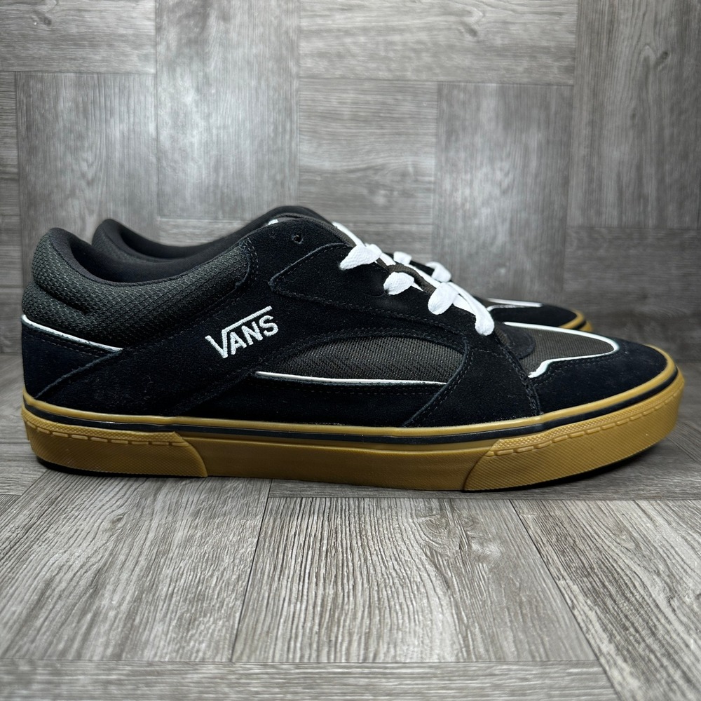 Vans Rowley Classic Sneakers Mens 13 Black Gum Suede Skate Shoes NEW